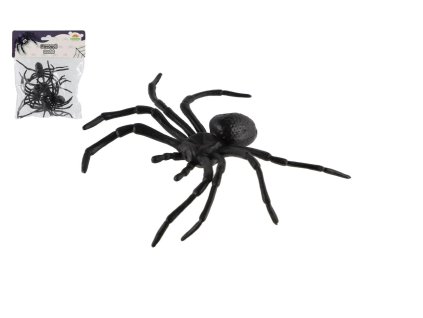 Pavouk černý 5ks plast 10x5cm v sáčku