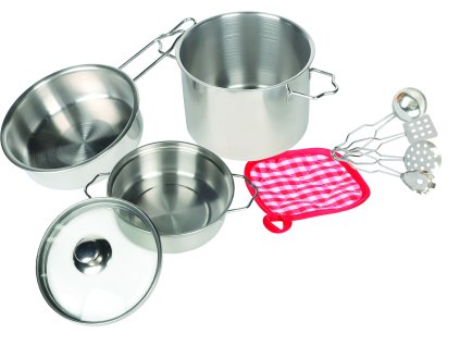 Sada kovových hrnců s příslušenstvím 11 dílů