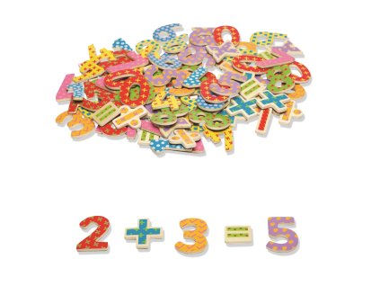 Tidlo Dřevěné magnetické číslice 100ks