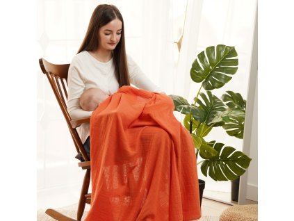 Tommy Lise Bavlněná mušelínová plena Glazed Carrot 120x120 cm