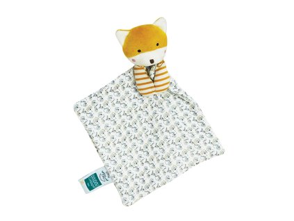 Doudou Dárková sada - Liška s dečkou z  BIO bavlny 20 cm