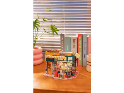 RoboTime 3D dřevěná skládačka Miniatura domečku Cukrárna