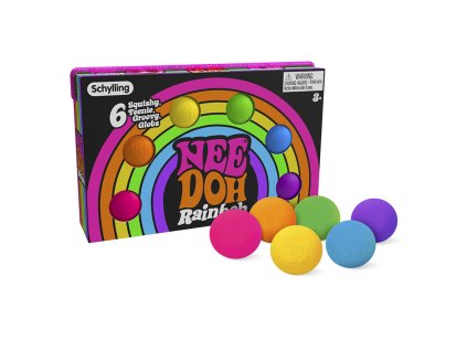 Schylling NeeDoh Duhové mačkací míčky 6 ks