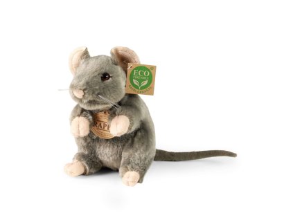 Rappa Plyšová myš sedící 16 cm ECO-FRIENDLY