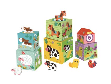 2Kids Toys Kostky se zvířátky Farma