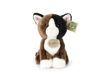 Rappa Plyšová kočka trojbarevná18 cm ECO-FRIENDLY