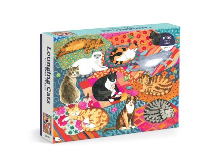 Galison Puzzle Lenošící kočky 1000 dílků