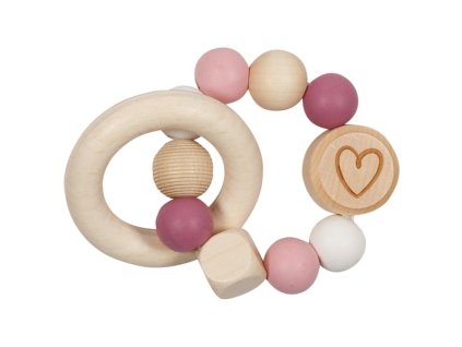 Goki Hmatový motorický kroužek Srdíčko s kroužkem