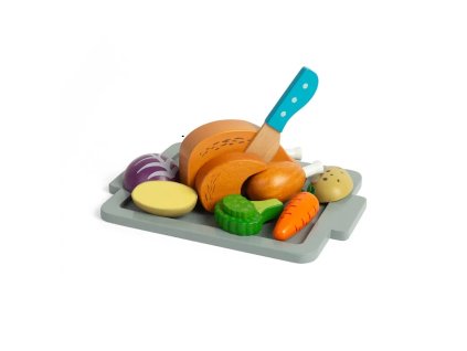 Bigjigs Toys Sada Pečené kuře se zeleninou