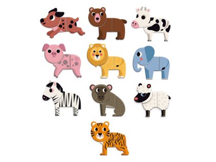 Vilac Dřevěné magnetky Legrační zvířátka