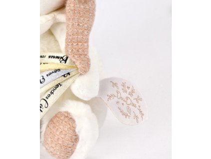 Doudou Dárková sada Plyšový medvídek s úchytem na dudlík a dečkou růžový 20 cm