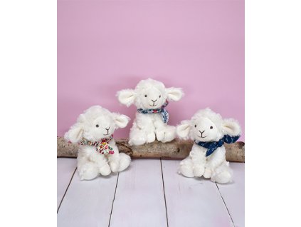 Doudou Plyšový beránek s šátkem 12 cm