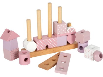 small foot Nasazování na tyč Domeček růžový