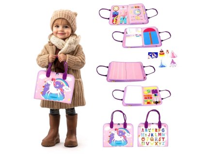 2Kids Toys Senzorická busy kniha Jednorožec 2