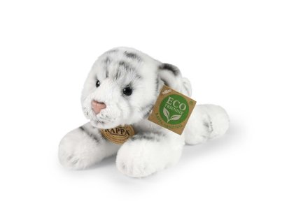 Rappa Plyšový tygr bílý ležící 17 cm ECO-FRIENDLY