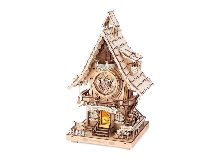 RoboTime 3D dřevěná mechanická skládačka Kukačkové hodiny