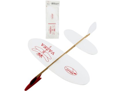 Letadlo Vážka házecí kluzák soft model polystyren/dřevo 39x31cm v sáčku