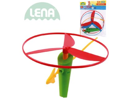 LENA Vrtulky vystřelovací 20cm set 2ks + startér plastový v sáčku 61290