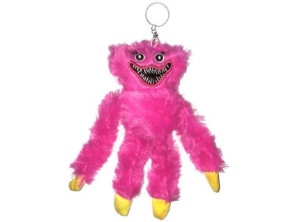 PLYŠ Klíčenka Huggy Wuggy 18cm růžová příšerka přívěsek na klíče
