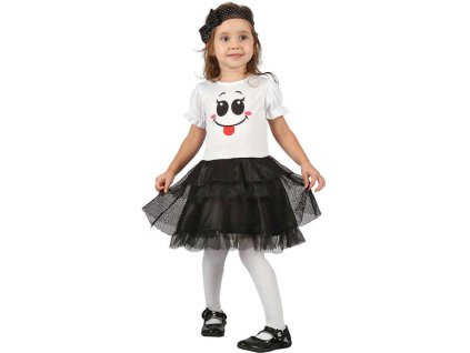 KARNEVAL Šaty duch vel.XS (92-104 cm) 3-4 roky KOSTÝM