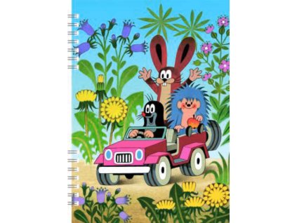 AKIM Zápisník A5 Krtek 2 (Krteček) 120 stran kroužková vazba