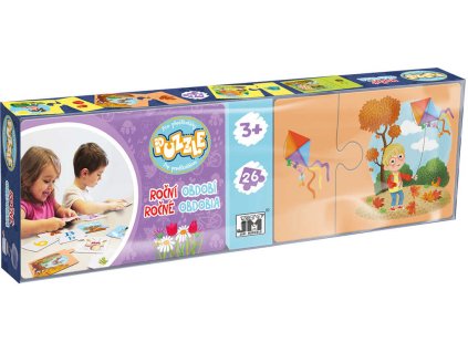 JIRI MODELS Puzzle naučné Roční období pro předškoláky 26 dílků