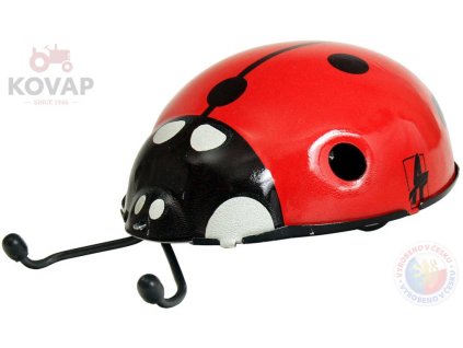 KOVAP Sluníčko plechové červené hračka beruška na klíček Kov 0550