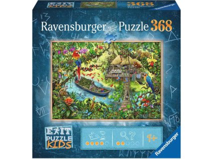 RAVENSBURGER Kids Hra puzzle únikové Džungle 368 dílků 70x50cm skládačka 2v1