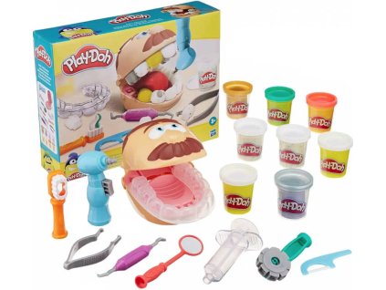 HASBRO PLAY-DOH Zubař Doktor Drill and Fill set modelína s nástroji