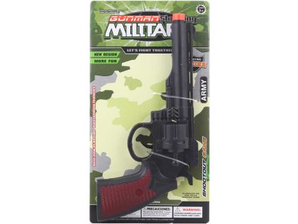 Puška revolver army plastový 26cm dětská zbraň kolt černý