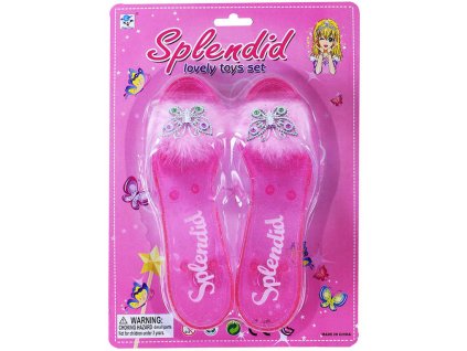 KARNEVAL Střevíčky růžové třpytivé *KARNEVALOVÝ DOPLNĚK*