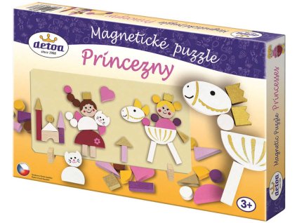 DETOA Puzzle magnetické Princezny v krabici *DŘEVĚNÉ HRAČKY*