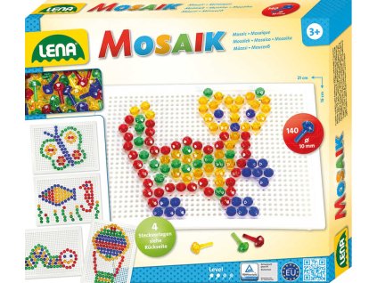 LENA Mozaika barevná krystal průhledný klobouček diamant 1cm 140ks v krabici