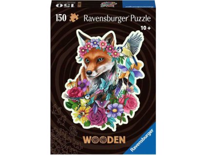 RAVENSBURGER DŘEVO Puzzle 150 dílků Barevná liška 27x20cm skládačka