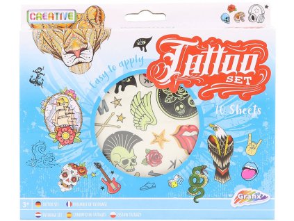 GRAFIX Tetování chlapecké tetovačky set 10 archů pro kluky