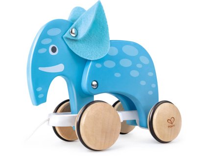 HAPE DŘEVO Sloník baby tahací na kolečkách *DŘEVĚNÉ HRAČKY*
