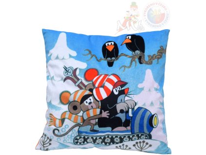 MORAVSKÁ ÚSTŘEDNA Polštář Krtek a skútr (Krteček) 30x30cm plyš