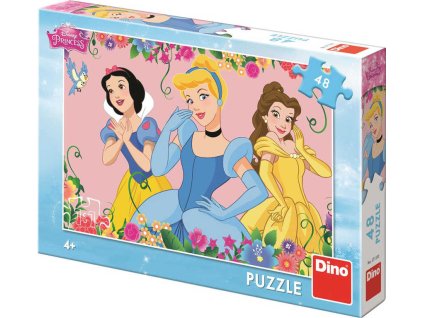DINO Puzzle Disney Rozkvetlé Princezny 48 dílků 26x18cm skládačka v krabici
