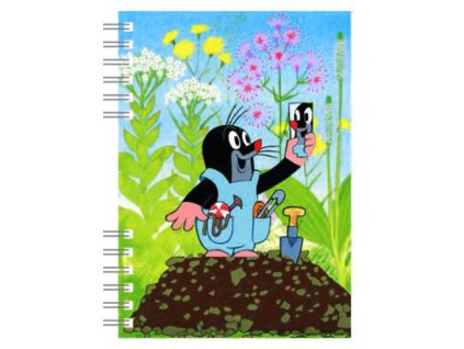 AKIM Zápisník A6 Krtek 3 (Krteček) 120 stran kroužková vazba