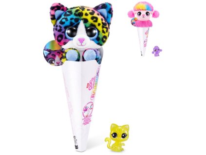 EP Line PLYŠ Zvířátko Coco Rainbow s překvapením 6 druhů v kornoutu