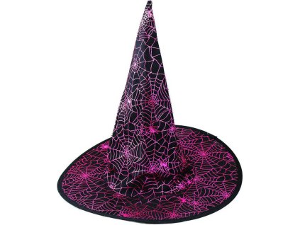 KARNEVAL Klobouk dospělý pavučina čaroděj fialový KARNEVALOVÝ DOPLNĚK