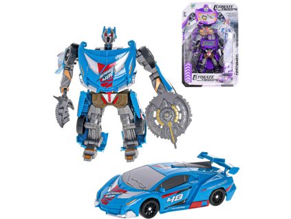 Auto závodní/bojový robot s transformací 2v1 transrobot s přeměnou 2 barvy