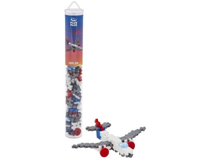 STAVEBNICE Plus-Plus Letadlo 2D/3D set 100 dílků v tubě plast