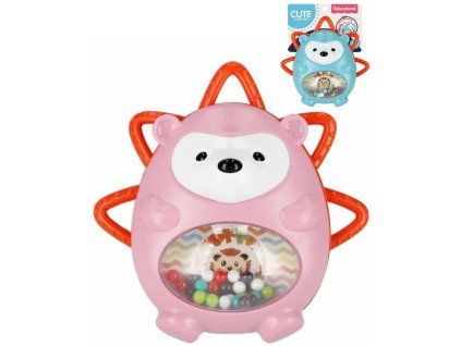 BAM BAM Baby chrastítko kousátko ježek 2v1 pro miminko 2 barvy