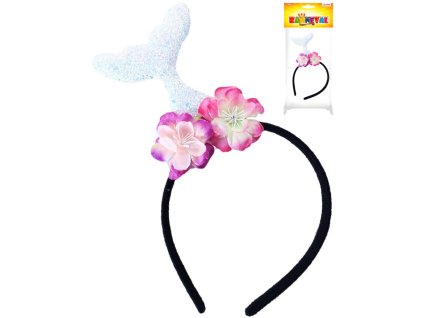 KARNEVAL Čelenka mořská víla modrá *KARNEVALOVÝ DOPLNĚK*