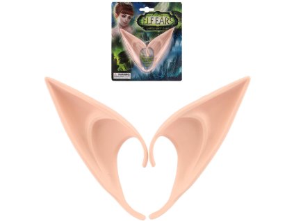 KARNEVAL Elfí uši set 2ks latexové 12cm *KARNEVALOVÝ DOPLNĚK*