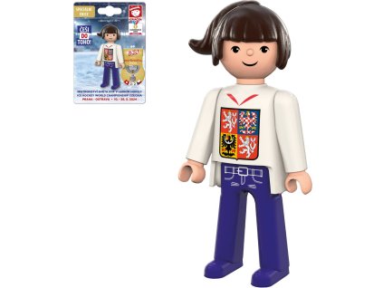 EFKO IGRÁČEK Fanynka Mistrovství světa v hokeji 2024 figurka bílý dres