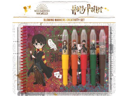 JIRI MODELS Kreativní set foukací fixy 5ks + notes Harry Potter