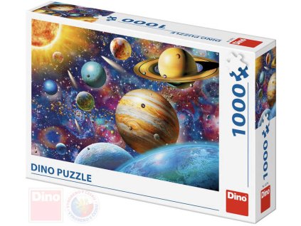 DINO Puzzle Planety XL 66x47cm skládačka 1000 dílků v krabici
