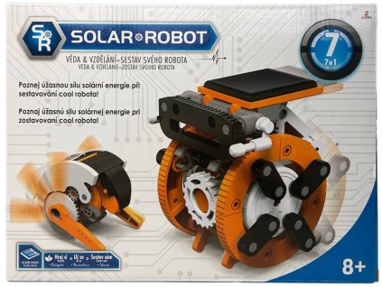 Robotická vesmírná stavebnice 6v1 funkční modely na solární pohon v krabici